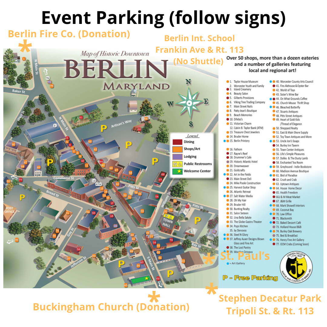 2021 Fiddlers Event Parking Map